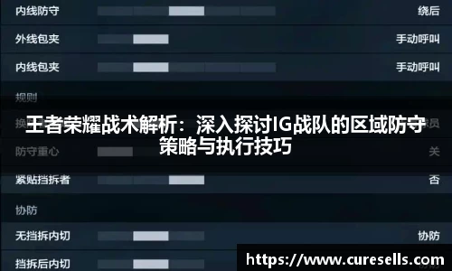 王者荣耀战术解析：深入探讨IG战队的区域防守策略与执行技巧